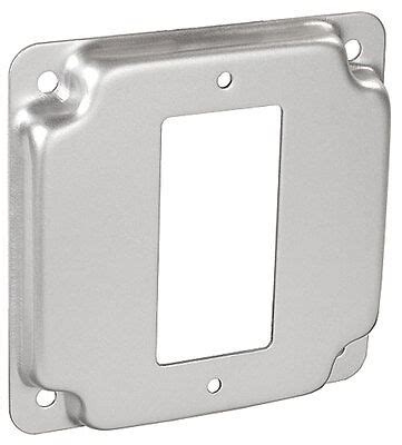 4 square electrical box cover 2 gfci decorator home depot|RACO 2.